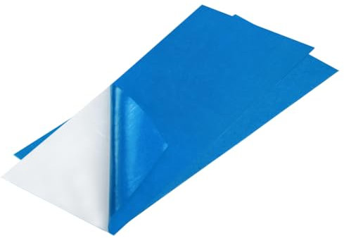 QUARKZMAN 2 Stück Klebende Filzplatten, Filzstoff Bastelrückseite Klebende Filzplatten 45 cm x 100 cm Abzieh und Klebbar Blau Bastelfilz für DIY Näh und Bastelprojekte