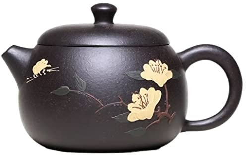 WMYDNXXT Théière en Fonte Théière Japonaise Théière Chinoise Théières en Argile Violette Faites à la Main célèbres Bouilloire à thé en Fonte Peinte à la Main