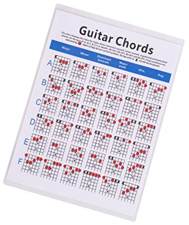 Gitarrenakkord S für Papier Übungstabelle, E-gitarre | Gitarren Fingersatz, Notizaufkleber für Gitarrenübungsakkorde, Fingerpicking Gitarre, Gitarre für Anfänger