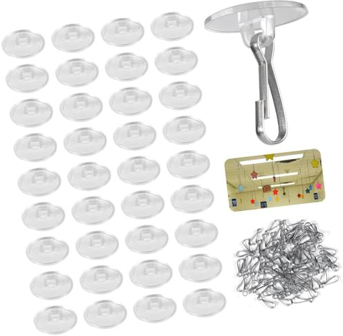 Avejjbaey 50 Pièces De Cintres Muraux Auto-adhésifs Pour Carreaux Verre Surfaces Métalliques Solution Suspension Sécurisée Accessoires Décoration Fête Vacances Crochets Adhésifs Pour Surfaces