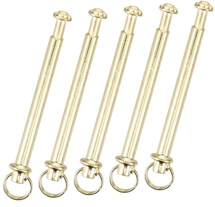 HOMSFOU Kit 5 Set Rivetti in Metallo per Albero Ventilatore Pieghevole, Accessori di Riparazione in Acciaio Inox, Punta Liscia Sicura per Ventagli Portatili Manuali
