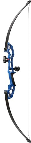 FQH 50-Zoll-Zerlegbare Recurvebogen- und Pfeil-Set 30-50 lbs Jagdbogen für Erwachsene und Anfänger Outdoor-Jagd Zielbogenschießen Wettbewerb (Nur der Bogen(Blau), 30 lbs)