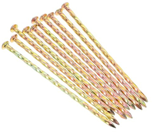 CLISPEED 10 pièces Piquets Spirale Acier Piquets Robustes pour Fixation Paysagère Bords de Jardin et Gazon Synthétique