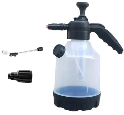 LOVIVER Pulverizador de Espuma Manual, Botella rociadora automática de 3 l, pulverizador de Agua Multiusos, espumador de Mano para césped, Lavado de Autos, Blanco Translúcido