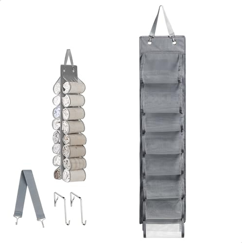 Hängeorganizer, Hängeaufbewahrung, Hängeregal Stoff mit 16 Aufbewahrungsfächern aus Netzgewebe, Schrank Organizer Hängend zur Aufbewahrung von Yogahosen, Handtüchern und Schals, Oxford-Gewebe