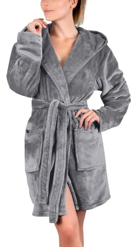 LKRSEEF Robe De Chambre Femme Polaire Peignoirs Peignoir Bain Coton Chaud Eponge Grande Taille Doux Robes Éponge Courte Pilou