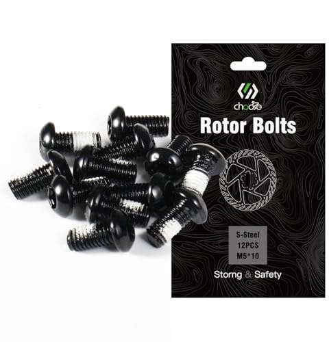 CNCLOL Fahrrad Bremsscheiben Schrauben M5x10 für Scheibenbremse, MTB | Torx T25 Fahrrad 6-Loch Bremsscheibe Schrauben M5x10 mm, für Rennrad, Mountainbike, BMX, Gravel und E-Bike, Schwarz