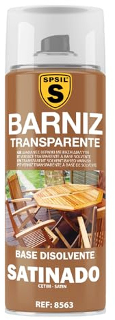 SPSIL Pintura Spray Mate Barniz Satinado(pack of 1) 400ml, Secado Rápido Profesional, Aplicación Fácil en Metal Madera Plástico, Interior Exterior Ideal DIY Decoración Muebles Automóviles
