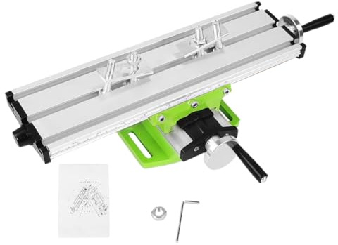 WOFASHPURET Tavolo Multifunzionale a Croce per Trapano a Mano e Fresatrice da Banco, Mini Supporto Compatto Preassemblato Accessori, per Utensili da Lavoro di Precisione in Casa