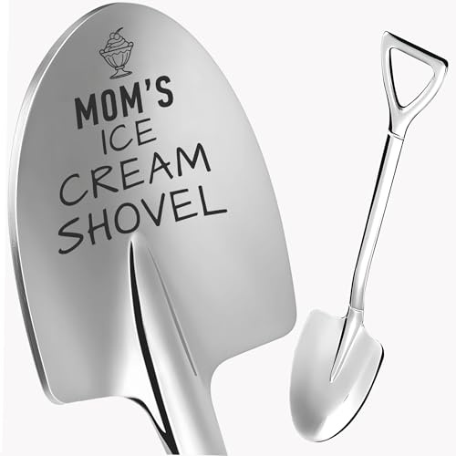 Personalised Ice Cream Scoops, Engraved Stainless Steel Ice Cram Shovel for Ice Cream Lover, Personalised Gifts for Mom, Mum, Nan, Grandma, Nanny, Nana, Birthday, Christmas (Design 3)