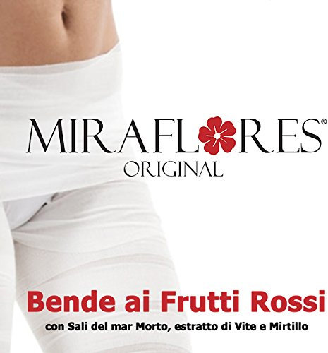 Bandages Mojado Gel Frutas Rojas 250ml - Desechable con Sales del Mar Muerto, Extracto de Vid y Arándano - Anti retención de agua, Fragilidad Capilar, Piernas Hinchadas y Cansadas - Sustancias Natural