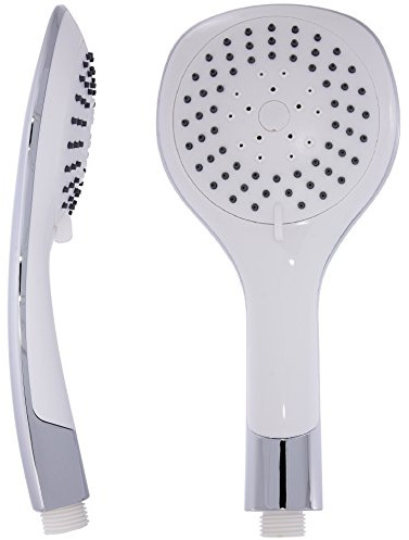 Daloual - Design Handbrause Brausekopf Brause Handduschkopf Dusche mit Antikalk Düsen, 5 Strahlarten, Silber und weiss