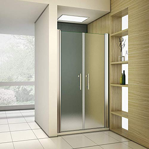 Milchglas Duschtür Duschabtrennung 100x195cm Nischentür 6mm NANO Sicherheisklarglas