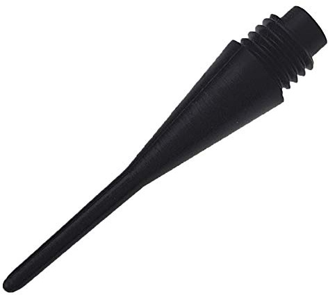 GamePoint 1000 Stück Dartspitzen für großes 1/4 Gewinde (Ø ca. 6mm) in der Farbe Schwarz in 2 Ausführungen, Gesamtlänge inkl. Gewinde ca. 33 mm (Kein Standard Gewinde)