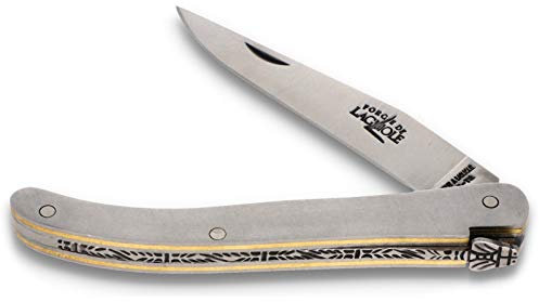 Forge De Laguiole Messer - 10 cm - Ghion Triple Platine Stahl Messing - Klinge 8 cm - Taschenmesser Messer handgefertigt Frankreich