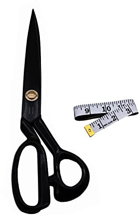 IHKFILAN Professionelle Schneiderschere Schwerlast Schere Industrielle Stärke Manganstahlschere Sharp für Zuhause und Büro Künstler Schneiderinnen,PVC Komfortgriff Schneiderschere, Schwarz 11/28 cm