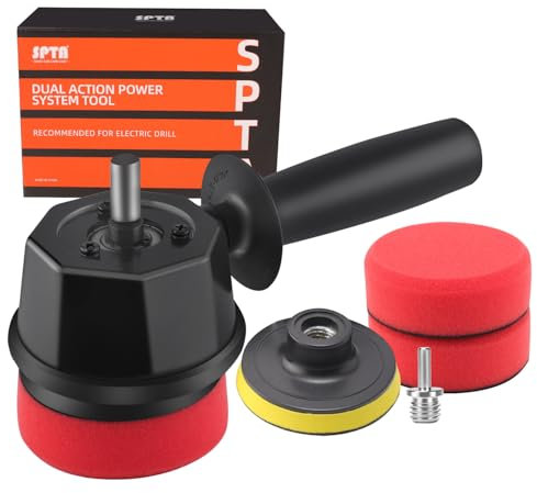 Da Power System, Polieraufsatz für Bohrmaschine, Exzenter Poliermaschine, HSS-Polieren Zubehör, SPTA 3tlg 80mm Polieren Disc, Polierschwamm, Polierpad Polierschwämme Polieren Pad Set für Auto KFZ Boot