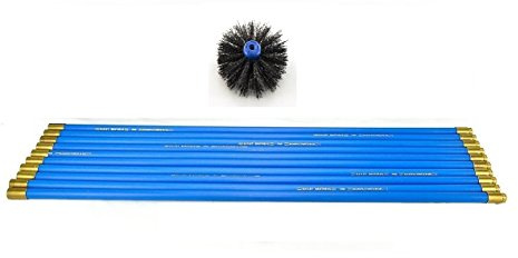 Bailey Chimney Sweep Brush & Rod Set - 6 Brush + 10 Rods