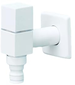 Grifo De La Lavadora Fregona Blanca Grifo De Piscina Grifo De Lavadora Corto Solo Frío Grifo De Apertura Rápida Balcón Baño Grifo Universal Con Hebilla
