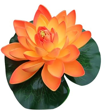 ulafbwur Künstliche Lotusblume, schwimmende Seerose, Garten, Teich, Aquarium, Dekoration, Flimikun