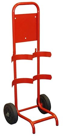 Compact Double Fire Extinguisher Trolley - FireShield