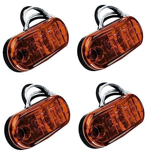 WOFASHPURET Feu De Position Latéral Led 4pcs Étanche Pour Camion Clignotant Haute Luminosité Faible Consommation