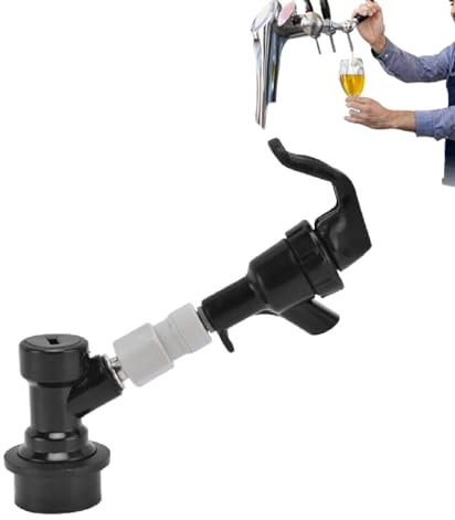 Keg Tap, Reusable Plastics Beer Dispenser Beer Tap Faucet Water Bucket Faucet Cold Brew Tap for Home Picnic Party Barbecue Black