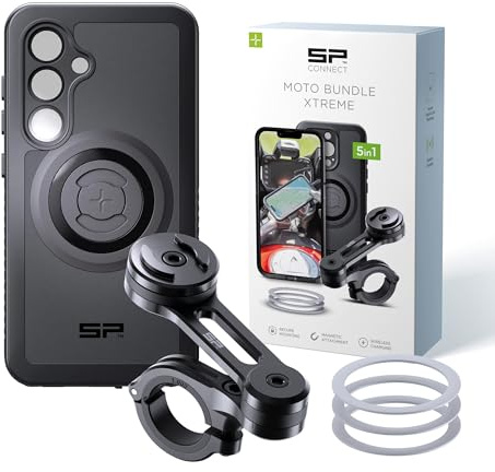 SP CONNECT Moto Bundle Xtreme | SPC+ | Halterung kompatibel mit Samsung S24 | Handyhalterung für Motorrad | Handyhalter Smartphone | Zubehör für Motorroller Moped