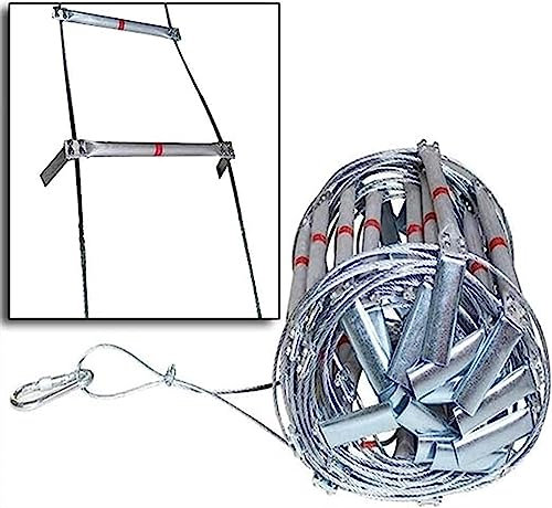 Portable Fire Escape Ladder for Homes, Safety Rope Ladder for Emergency Evacuation, Foldable 8M Fire Escape Ladder for residential hotel office buildings
