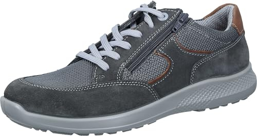 Bekväma mäns 640349-09 sneakers, 42 EU X-breda, GRÅ, 42 EU X-bred