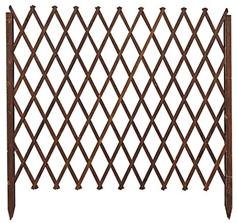 HETDVCBGN Treillis étendu, Cadre en Treillis en Bois épais enfichable/Plantes grimpantes d'extérieur/Panneau en Treillis pour Cadre de jardin/H58*L160Cm