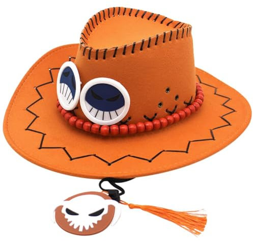 GDFJBG Anime Cosplay Hut Western Cowboy Kostüm Zubehör Western Cowboyhut Sonnenhut für Cartoon für Erwachsene, Cowboy Hut, Geeignet für Musical Tanzparty, Mottoparty, Cosplay