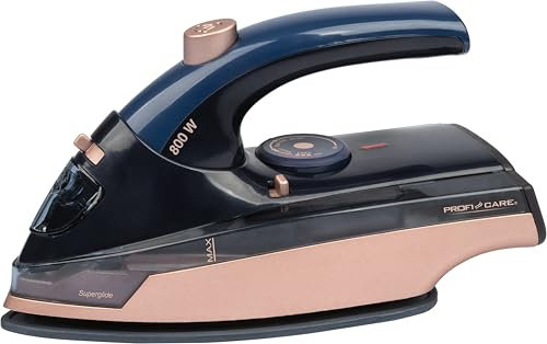 Proficare, Mini Ferro da Stiro da Viaggio 800W PC-DB3125 - Blu-Rosa, Compatto e Leggero, Piastra in Ceramica Superglide, 3 Funzioni (Vapore, Verticale, Asciutto), Serbatoio Trasparente da 40ml