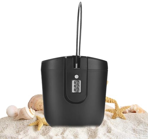 Anti-Diebstahl Schlossbox | Strandsafe Mit Zahlen Schloss | Sicherheit Schlosstasche Mobiler | Schlüsseltresor Mit Zahlencode | Für Den Camping Reisen Sport Einkaufen