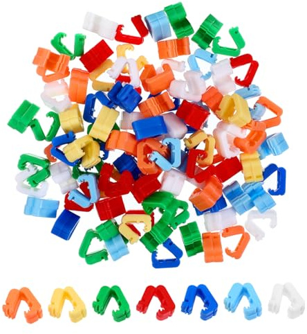 Healifty 100pcs Plastic Balloon Clips for Sealing and Tying Balloon Accessories for Birthday Wedding Christmas Party Decorations Easy Hand Use