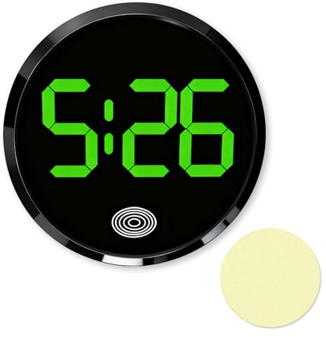 TaimeiMao Reloj para salpicadero de coche, reloj electrónico autoadhesivo | para salpicadero, mini reloj digital para vehículos, camiones, autocaravanas y hogar