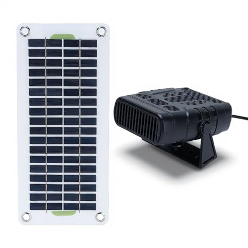 Goshyda Riscaldatore a Pannello Solare, Riscaldatore Portatile Ad Energia Solare per Riscaldare la Serra per Animali Domestici nel Pollaio, Riscaldatore Compatto per Esterni
