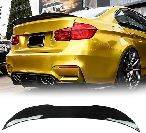 MUTUSAISI Aileron becquet arrière pour BMW Serie 3 F30 M3 F80 2012-2018 316i/ 316d/ 318d/ 318i/ 320d/ 320i/ 325d/ 328i/ 330d/ 330i/ 335i/ 340i/ M3,Noir brillant de coffre spoiler de Course Accessoires