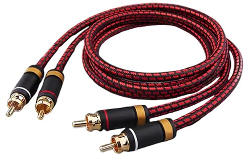Lawnrden Cavo audio Cavo coassiale digitale in rame privo di ossigeno addensato lungo 2, 5 piedi a doppia schermatura con connettore placcato oro 24K |.Audio ottico