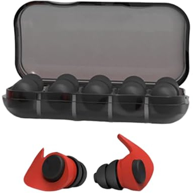 Ear Plugs - 0.79in Hearing Protection | Silicone Washable Buds - Industrial Factory Construction Use - 60dB Reduction with fin Shape Design, Ideal for Continuous use and Defense Again