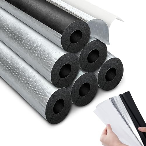 HAOYUES Calorifugeage De La Tuyauterie pour L'extérieur, Tuyau D'isolation en Mousse, Isolation des Tuyaux Et Tubes, Isolation De Tuyau Étanche (ID) 43mm x (T) 30mm x (L) 0.95m