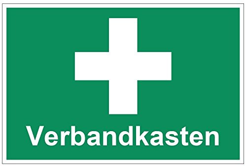 Schild Verbandskasten, Alu-Dibond, 140x200 mm | 3 mm stark, wetterfest