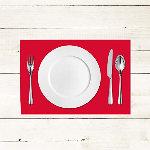 Sovie HORECA Tischset in ROT aus Linclass Airlaid, 40 x 30cm, 100 Stück, ideal für Festliche, Elegante Tischdekoration, Dinner, Party, Restaurant, Platzdeckchen Platzset Platzmatten