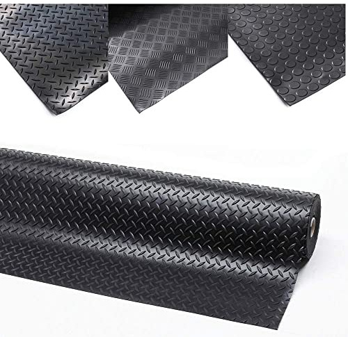 rg-vertrieb Gummimatte Flachnoppen 3mm Stärke – 100x200cm Anti-Rutsch Gummiläufer Bodenbelag aus 100% Gummi – Schutzmatte Werkstattmatte