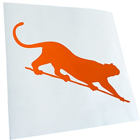 Kiwistar - Autoaufkleber - Wildkatze - Panther - Leopard - orange - 15x10cm - Heckscheibe Auto Aufkleber wetterfest für Kfz LKW Mofa Truck - Sticker außen selbstklebend Tuning Zubehör für Fenster