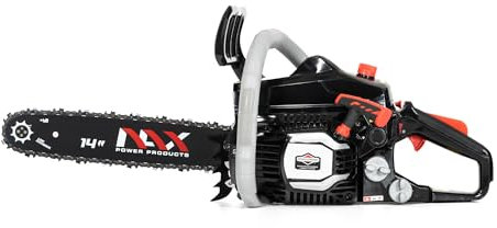NAX POWER PRODUCTS 200C motore 37 cm3 1,2kW Briggs & Stratton prodotto con licenza barra guida 14 35cm sistema di rimbalzo Low Kickback motosega a scoppio motosega