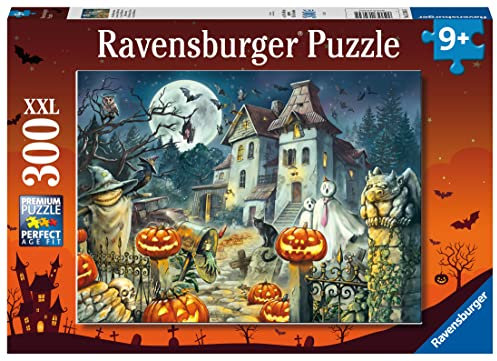 Ravensburger Kinderpuzzle - 13264 Das Halloweenhaus - Halloween-Puzzle für Kinder ab 9 Jahren, mit 300 Teilen im XXL-Format