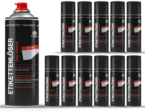 Octopus 12x Spray rimuovi etichette e adesivi, rimuovi residui di adesivo per rimuovere residui ostinati con olio d'arancia, 200 ml