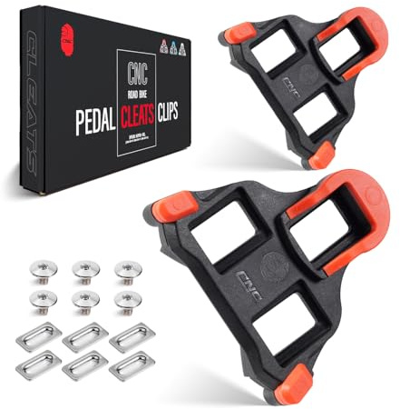 CNCLOL Calas Bicicleta Carretera para Shimano, SPD-SL SH10 SM-SH11 SM-SH12 | Calas de ciclismo para bici carretera, calas para pedales compatibles con Shimano SPD-SL SM-SH10, SM-SH11, SM-SH12
