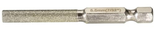 Makita D-73782 Rundfeile 5,5 mm, Diamantbestückt, mit 1/4 Sechskantaufnahme für Schrauber, zum Feilen von Sägeketten mit 3/8 Teilung und 1,6 mm Treibgliedstärke, 1 Stück